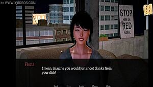 Amateur Milf with Big Tits in Homemade Cartoon Family Scene