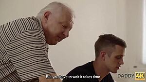 Daddy4K Boyfriend Catches Petite Girl in Old and Young Blowjob with Dad