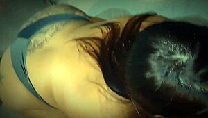 Latina mommy lets him lick her big ass with oil!