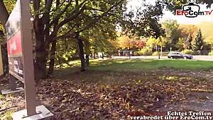 Outdoor POV Fuck with Tattooed Blonde German Milf on Date