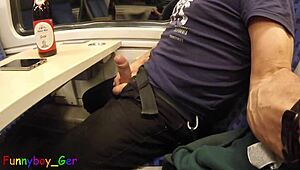 On the moving train, I pushed for my third cumshot today