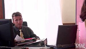 gorgeous office sluts eating pussy, caught and fucked hard now?