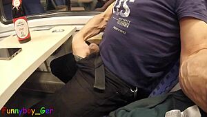 On the moving train, I pushed for my third cumshot today