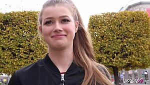 german scout says, blonde 18yo olivia sparkle picked up for rough banging at casting!