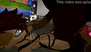 Rough quickie with plushy and femboy friend 😏