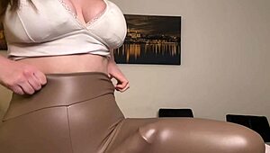 stepmother with a monster cock shows her virgin stepson the ropes of banging close-up.