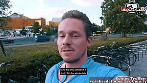 German user meets Spanish teen 18+ pornstar for street action