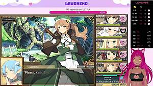 Oh, vtuber lewdneko moans orgasming with vibrator in evenicle!