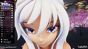 Elfie Love gives POV BLOWJOB in 3D VRChat.