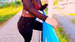 Latina Milf Meets Guy In Park For Public Doggystyle Without Condom