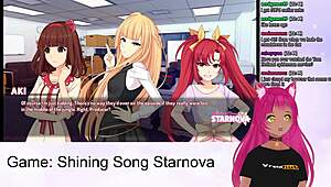 vtuber lewdneko plays shining song starnova mariya route in wild hentai game