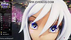 Elfie Love gives POV BLOWJOB in 3D VRChat.