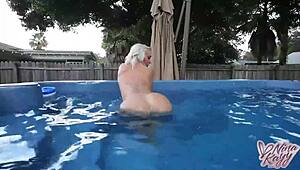 Hey Nina Kayy, How Do You Finger Yourself So Wild in That Backyard Pool?