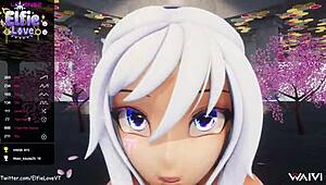 Elfie Love gives POV BLOWJOB in 3D VRChat.