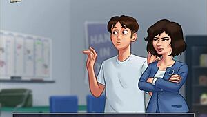 Big cock blowjob in summertime saga.