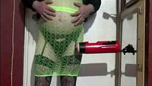 i love giving myself machine masturbation as a shy crossdresser part 4