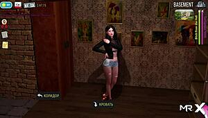 I-I show my brests in red suit, e1 72