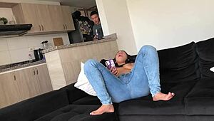 Latina babe massages with her huge culo