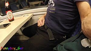 On the moving train, I pushed for my third cumshot today