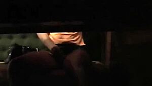 Blonde teen masturbates publicly