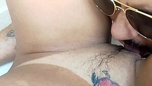 Pool fuck ends with cum in mouth 😋