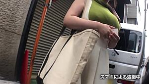 Rare footage of a stunning Japanese busty model