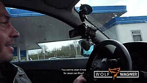 Yo, watch cute teen Jessii Van Riva get dicked in stairwell!