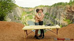 Gay Hunk Rides Cock Raw and Receives Cumshot in High Definition