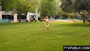 OMG! New Teen Caught Masturbating in Public Outdoor Spot!