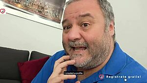 spanish beauty camila palmer bangs on first date on sofa