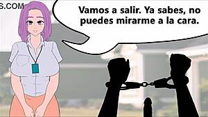 Spanish Femdom Humiliates Slave at Party with CBT