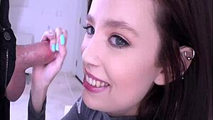 Arietta Adams and Grae Stoke give horny POV blowjobs