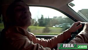 Hey, see Lina Arian deep throat a black guy’s cock in car?