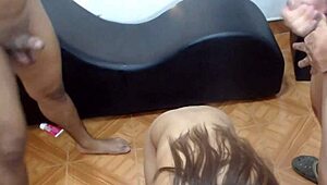 Colombian Teen On Webcam Sucking Cocks And Squirting In Orgy!