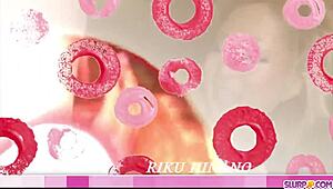 oh my god, riku hinano throats deep and swallows every drop like a pro!!!