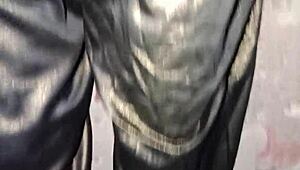 Pakistani bisexual gay boy jerks off his monster cock with shining silk fabric while talking dirty.