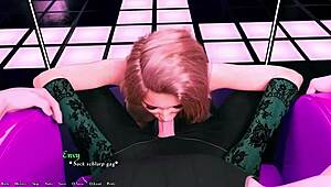 Getting a private dance from busty stripper who gives sloppy blowjob then anal stretch and cum inside 😏