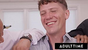 adult time - bachelor party turns into wild gangbang with bukkake on stripper gf kitana montana