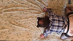 anastasia pegs sissy guys hard with strap-on!