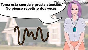 Spanish Femdom Humiliates Slave at Party with CBT