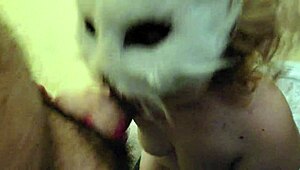 My wife sucks my dick till i cum in her mouth, homemade blowjob creampie!