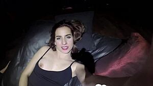 hot stepsister in knee socks teases with fingering for solo orgasm 😘