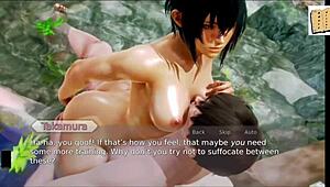 In Academy 158, what wild hentai sex happens in this anime game?