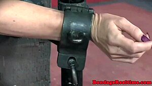 OMG, this bound babe is gagged and totally dominated by maledom! 😱