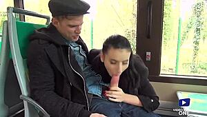 Intriguing Student Banged in Bus Before Voyeurs Watching