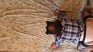 anastasia pegs sissy guys hard with strap-on!