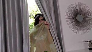 Cuckolding arabic skank blows and fucks, she says