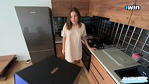 i helped sexy roommate make video and fucked her