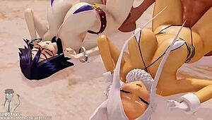 bnha mirko shows off her powerful moves in this compilation