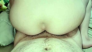 Quick anal session with a hairy milf in bdsm cowgirl, feeling the wet tits and orgasmic rush 😈